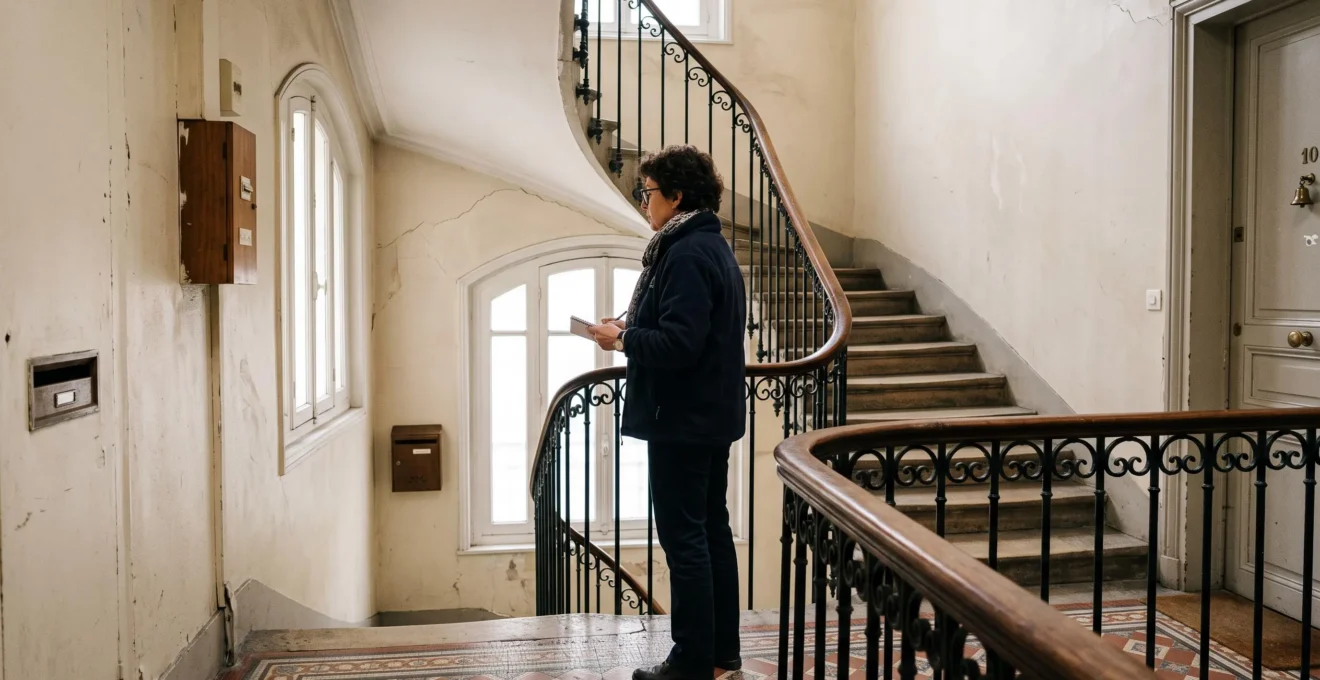 Inspection des parties communes d'un immeuble lors de l'évaluation d'un bien pour investissement locatif